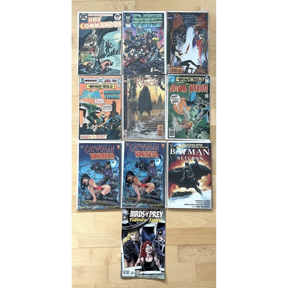 Lot of 10 Comics Batman, Vampirella, Books of Magic, DC and Others, Mixed Lot
